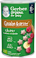 organic Grain & Grow křupky s příchutí maliny a banánu Gerber Organic