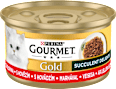Karma dla kotów dorosłych z wołowiną Gourmet GOLD Succulent Delights  Purina Gourmet