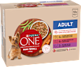 Nassfutter Hund mit Huhn, Rind, Truthahn & Lamm, Mini für kleine Rassen, Multipack (10x85 g) PURINA ONE