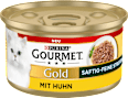 Nassfutter Katze Gold Saftig-Feine Streifen mit Huhn Purina Gourmet