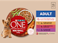Nassfutter Hund mit Huhn, Rind, Truthahn & Lamm, Mini für kleine Rassen, Multipack (10x85 g) PURINA ONE
