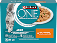 Nassfutter Katze Huhn mit grünen Bohnen, Multipack (8x85 g) PURINA ONE