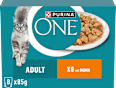 Nassfutter Katze Huhn mit grünen Bohnen, Multipack (8x85 g) PURINA ONE