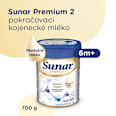 pokračovací mléčná kojenecká výživa Premium 2,  6m Sunar
