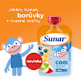 Cool ovocný příkrm v sáčku borůvka, banán a ovesné vločky Sunar