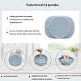 Bambusová miska s prísavkou a lyžičkou - modrá martons
