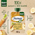 BIO příkrm v sáčku 100% ovoce a zeleniny jablko, banán, mrkev Sunar