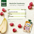 BIO příkrm v sáčku 100% ovoce hruška, malina Sunar
