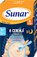 Mliečna kaša s 8 cereáliami na dobrú noc piškótová Sunar