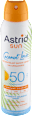 sun neviditelný suchý sprej na opalování Coconut Love SPF50 Astrid