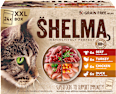 Nassfutter Katze mit Rind, Truthahn, Huhn & Ente, Multipack (24x85 g) Shelma