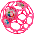 Ohybná loptička Oball Rattle - 0 m+, ružová Oball