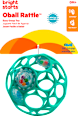 Ohybná loptička Oball Rattle - 0 m+, tyrkysová Oball