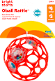 Ohybná loptička Oball Rattle - 0 m+, oranžová Oball