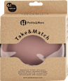 Silikónový tanier Take&Match Dusty Rose - 6m+ Petite&Mars