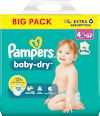 Windeln Baby Dry Gr.4+ Maxi Plus (10-15kg), Big Pack Pampers
