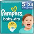 Windeln Baby Dry Gr. 5+ Junior Plus (12-17 kg) Pampers