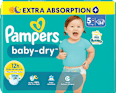 Windeln Baby Dry Gr. 5+ Junior Plus (12-17 kg) Pampers