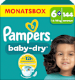 Windeln Gr. 6+ Extra Large (14-19 kg) Monatsbox Pampers baby-dry