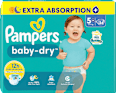 Windeln Baby Dry Gr. 5+ Junior Plus (12-17 kg) Pampers