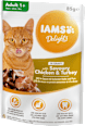 Nassfutter für Katzen, Delights, Huhn & Pute in Sauce  IAMS