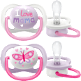 Schnuller ultra air happy Silikon, rosa/lila, 0-6 Monate PHILIPS AVENT
