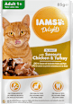Nassfutter für Katzen, Delights, Huhn & Pute in Sauce  IAMS