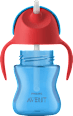 Trinkhalmbecher mit Griffen blau, ab 9. Monat, 200 ml  PHILIPS AVENT