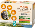 Nassfutter Katze Land & Sea Collection Naturally Mix, Senior, Multipack (12x85 g) IAMS
