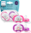 Smoczek uspokajający Ultra Air Collection (6-18m, girl) PHILIPS AVENT