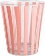 Trinkglas mit Streifen, rosa (340 ml) keine Marke