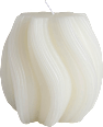 Kerze twisted groß, weiß (9,5x10cm) keine Marke
