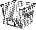 Korb aus Metall mit Papieretikett, schwarz (25,5x25,5x20cm) keine Marke