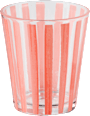Trinkglas mit Streifen, rosa (340 ml) keine Marke
