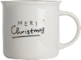 Kaffeebecher "MERRY Christmas", weiß-gold Dekorieren & Einrichten