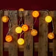 Lichterkette Wabenbälle, orange/beige (10er) Dekorieren & Einrichten