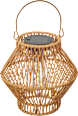 Solaroutdoorlampe zum Hängen, rund, Bastoptik Dekorieren & Einrichten