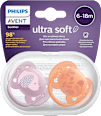 ultra soft duda varalica, 6 – 18 mj. – narančasta i roza PHILIPS AVENT