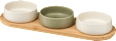 Tapas-Set aus Holz, Keramikschälchen 4tlg Dekorieren & Einrichten