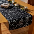 Tischläufer mit Sternchen, schwarz (140x40 cm) Dekorieren & Einrichten