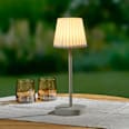 Outdoor-Tischlampe mit LED, beige/weiß (34,5 cm) keine Marke