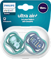 Schnuller ultra air Silikon, grün/grau, ab 18 Monaten PHILIPS AVENT