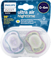 Nočné cumlíky Ultra Air Night 0-6 m - ružové PHILIPS AVENT