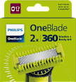 Nadomestne glave za brivnik 360 blade za obraz in telo PHILIPS OneBlade