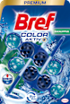 Tuhý WC blok Premium Color Aktiv+ Eucalyptus Bref