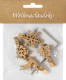 Holzklammern mit weihnachtlichen Motiven KUWOPA