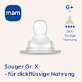 Trinksauger Silikon, Gr. X 6+ Monate mam
