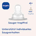 Trinksauger Silikon Tropffrei 4+ Monate mam