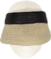 Visor Strohhut schwarz PURSET