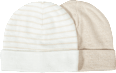 Babyhaube beige, weiß im Duo-Pack Accessories